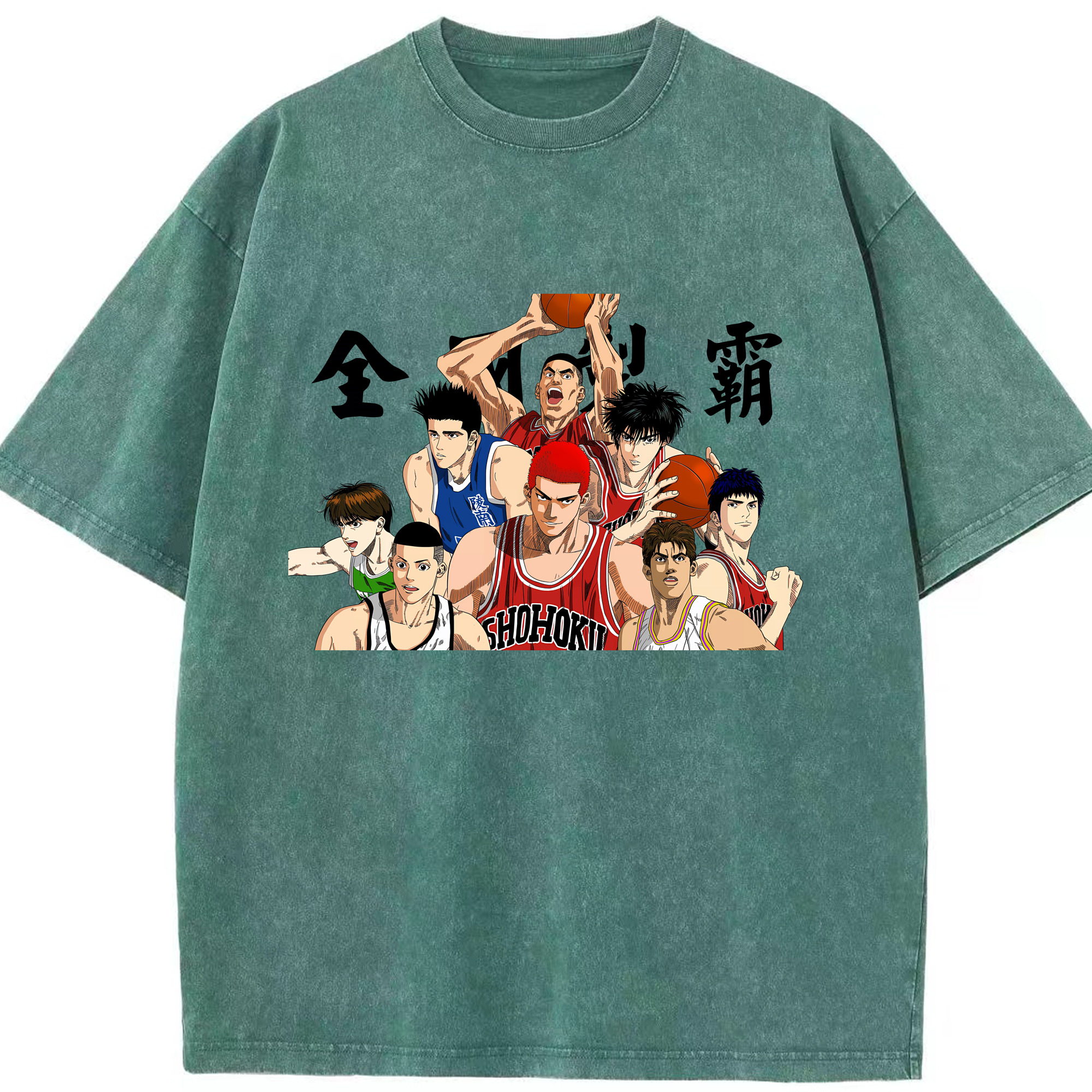 （画像用） SLAM DUNK／スラムダンク 綿100% ヴィンテージ風 半袖Tシャツ（フロントプリント）